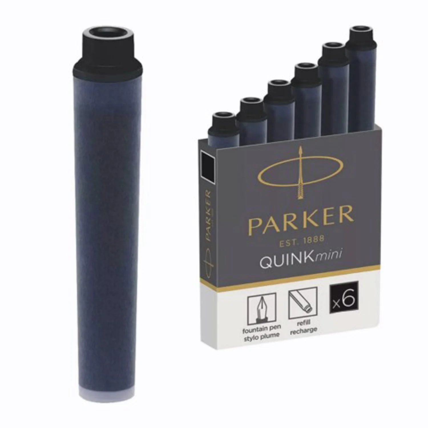 Cartucho corto de tinta para Pluma Parker (6ud)