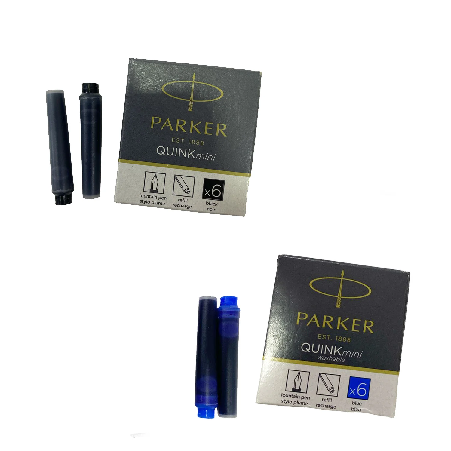 [1950409] Cartucho corto de tinta para Pluma Parker (6ud) (Azul)