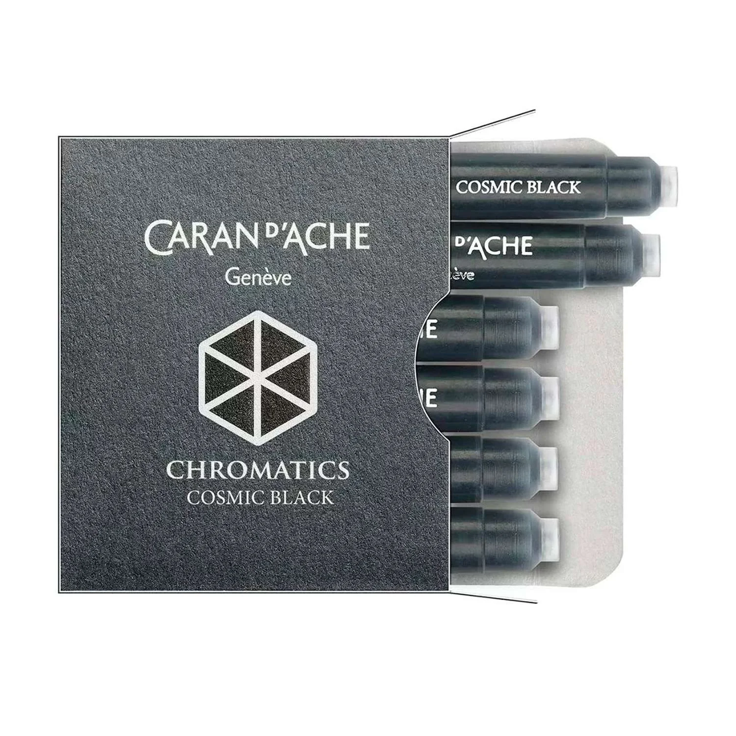 [CA8021009] Cartucho de Tinta Chromatics para plumas Caran d'Ache (6ud) (Negro Cósmico)