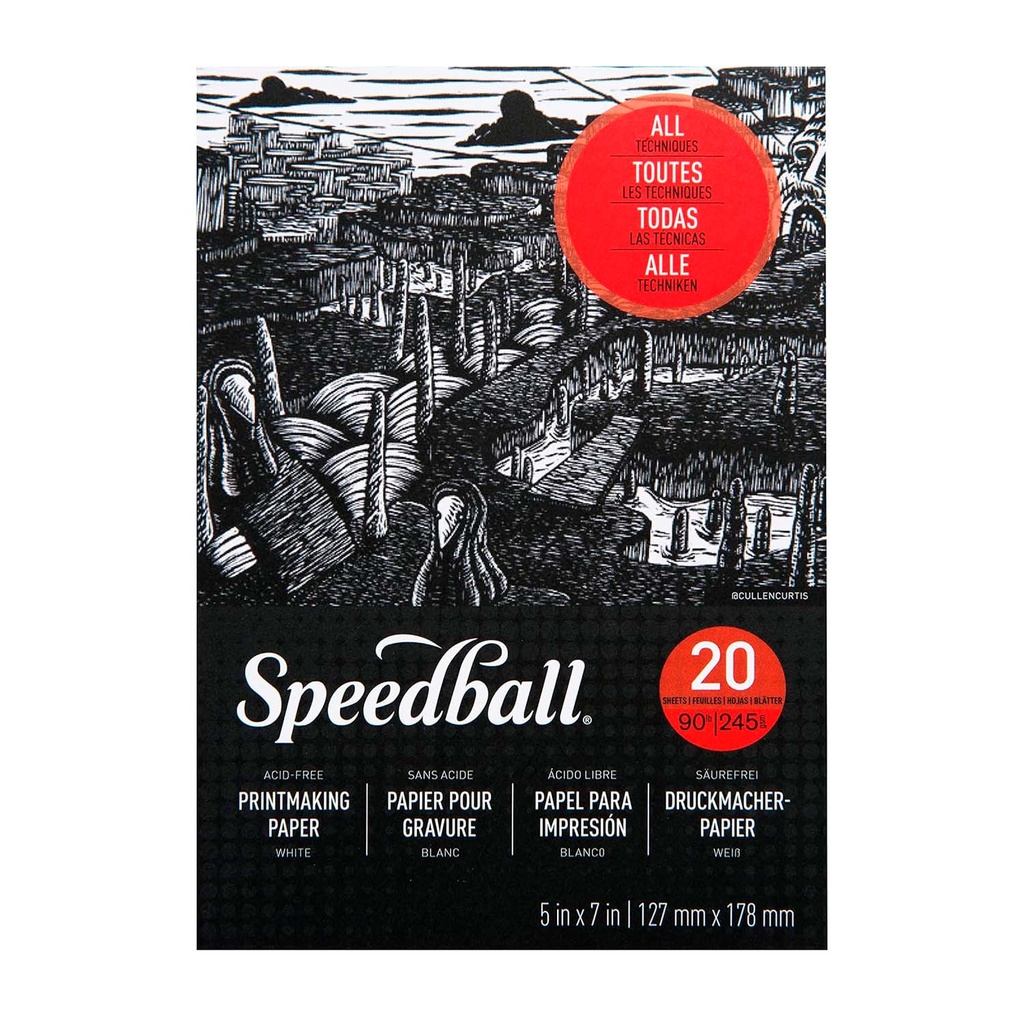Block Papel Para Grabado Speedball 12.7x17.8cm 245gr. 20hj