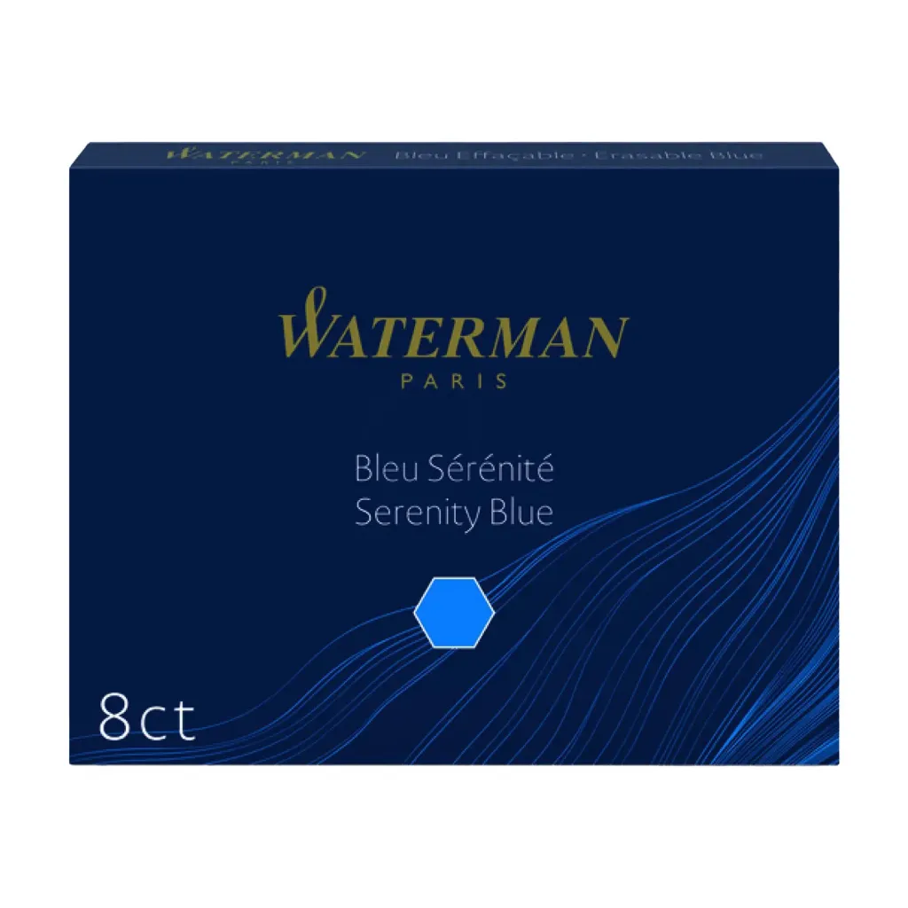 [S0110860] Cartuchos Largos De Tinta Para Pluma (8ud) Waterman (Azul)