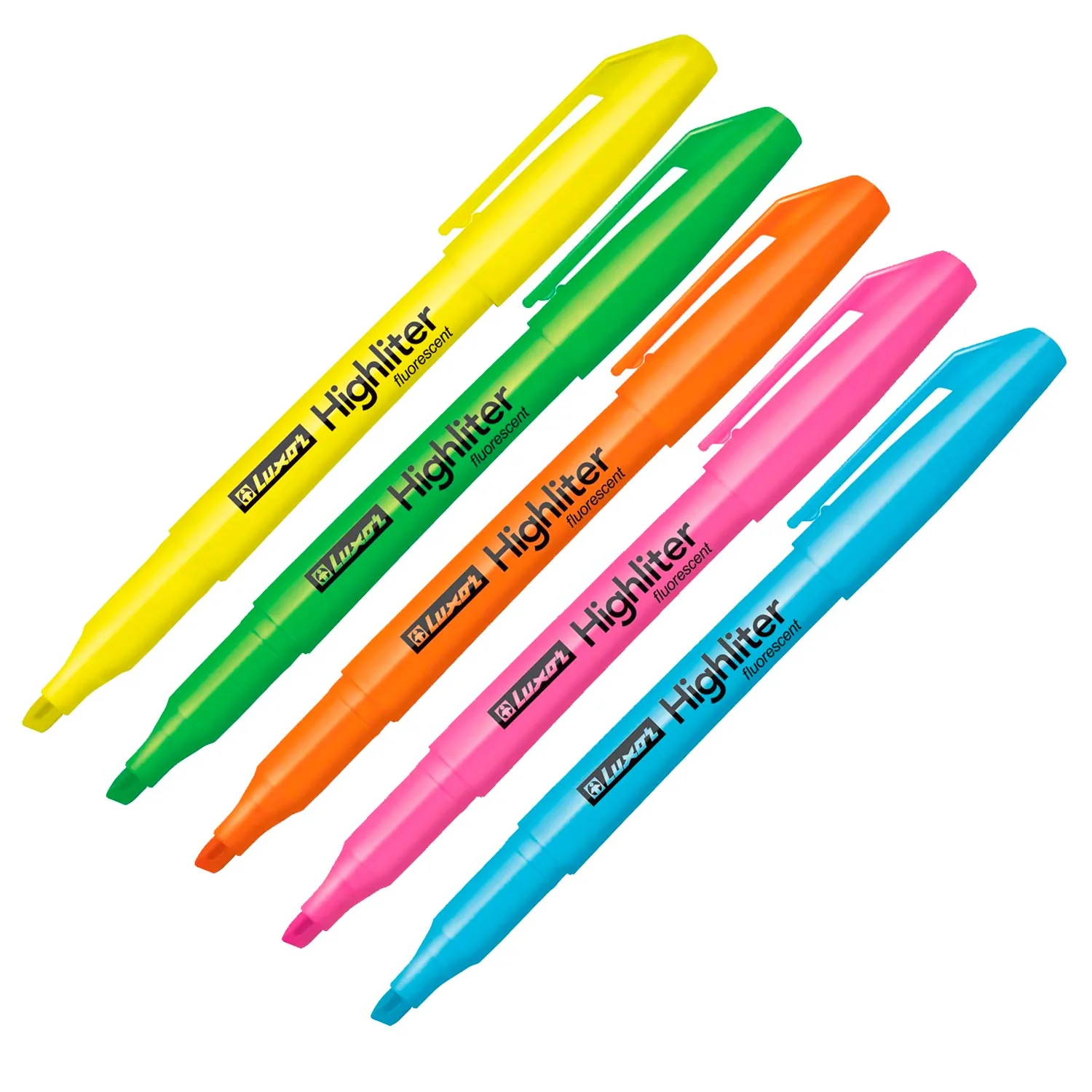 [#4142] Destacador Luxor Punta Biselada Delgada Highlighter (Verde)