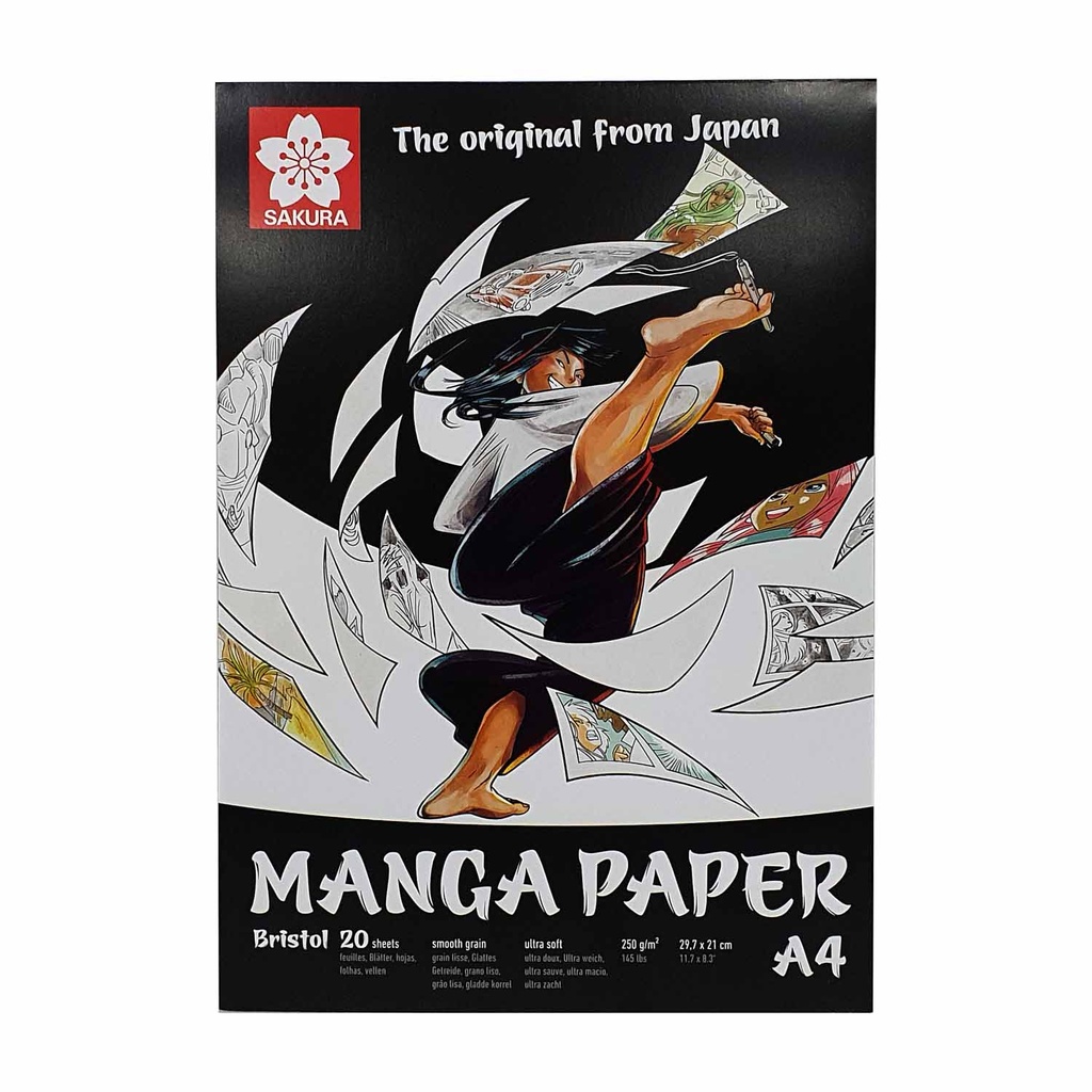 Block Papel Bristol Sakura A4 (21x29.7cm) 250gr. 20hj