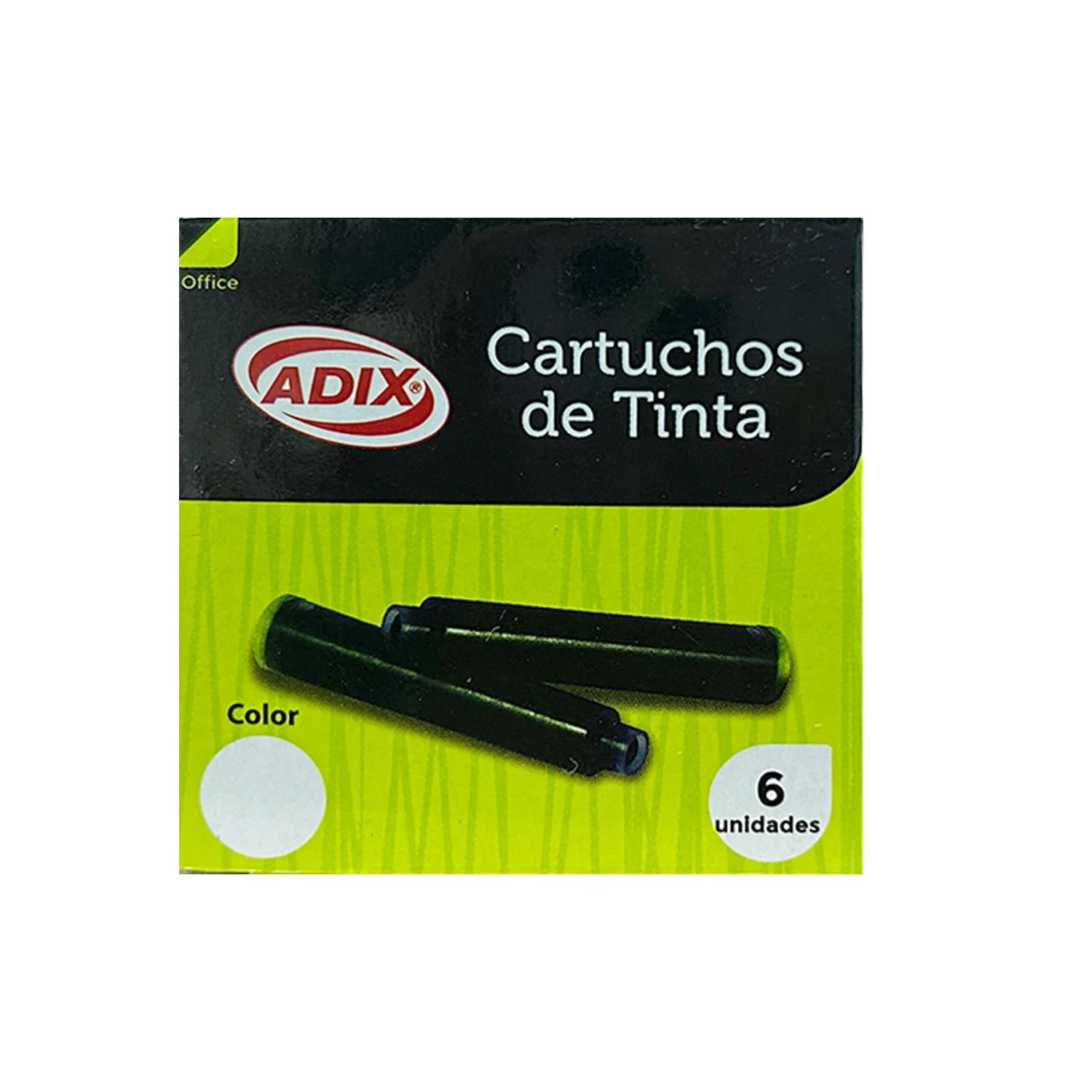 [A501002] Cartucho Corto De Tinta Para Pluma Adix 6u (Azul)