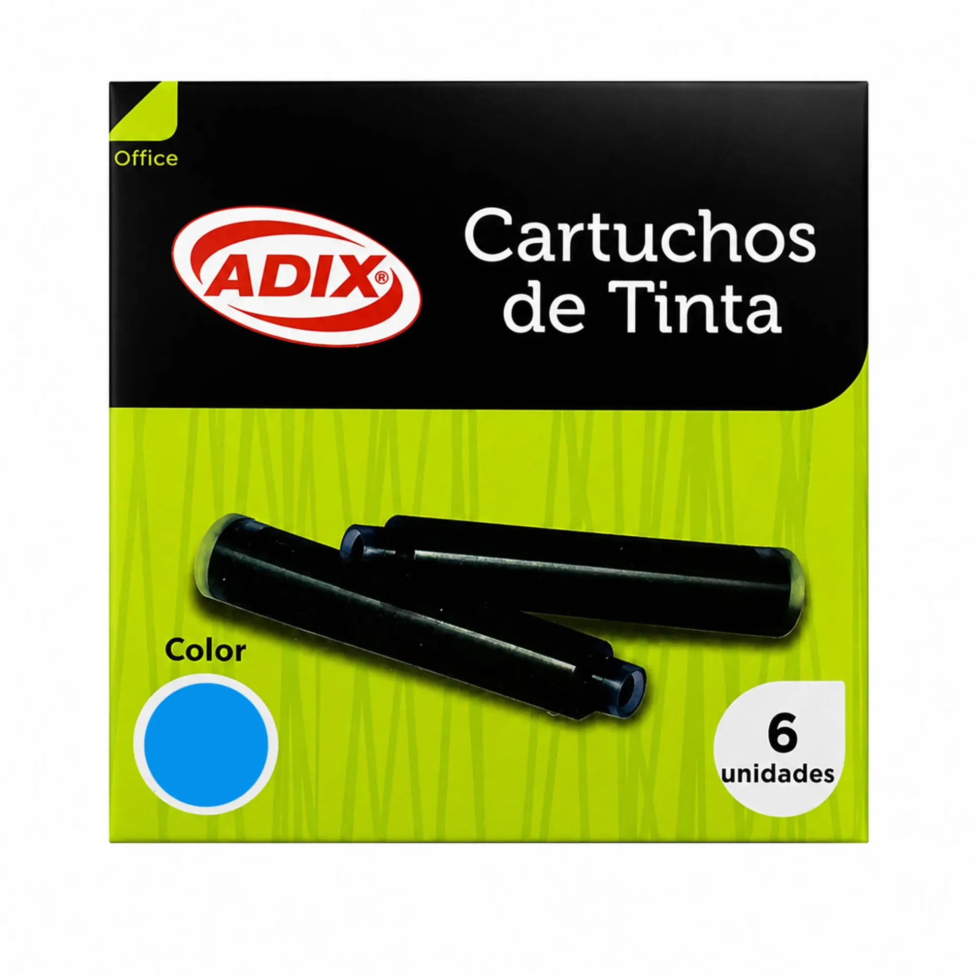 Cartucho Corto De Tinta Para Pluma Adix 6u