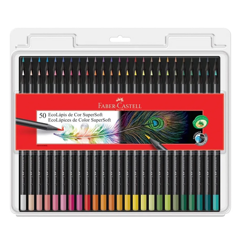 Lápices Faber-Castell Ecolápices Supersoft-50 colores
