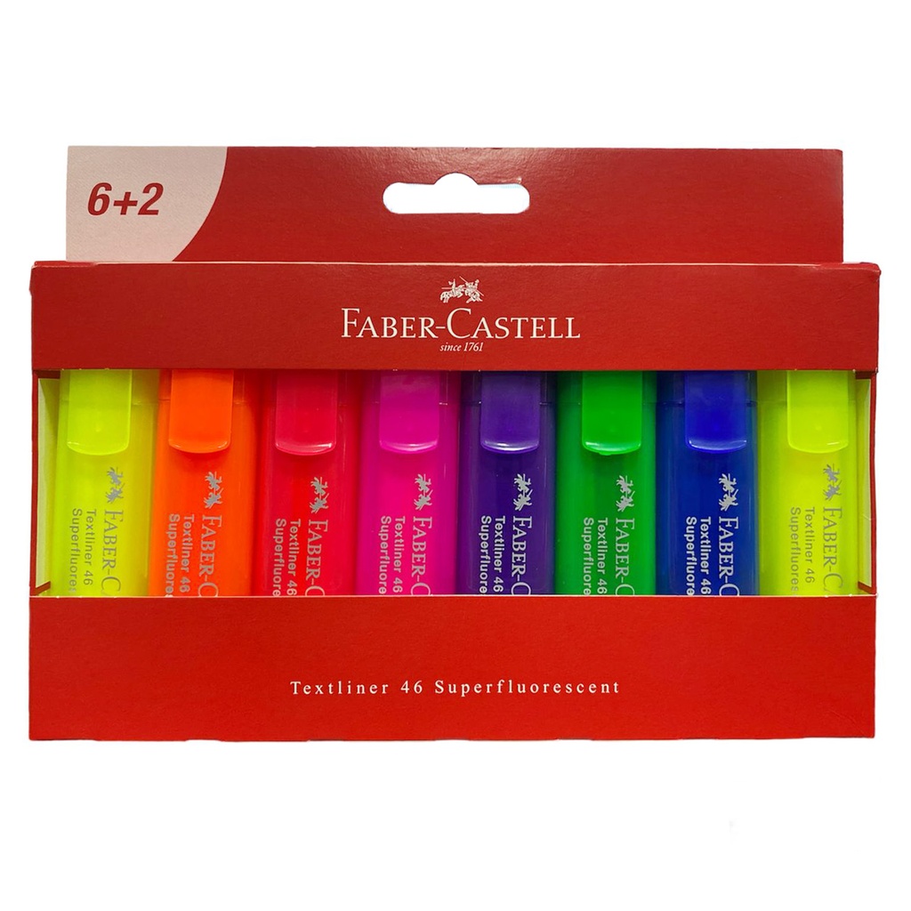 Destacador Faber-Castell TL 46 SuperFluor (8 Colores)