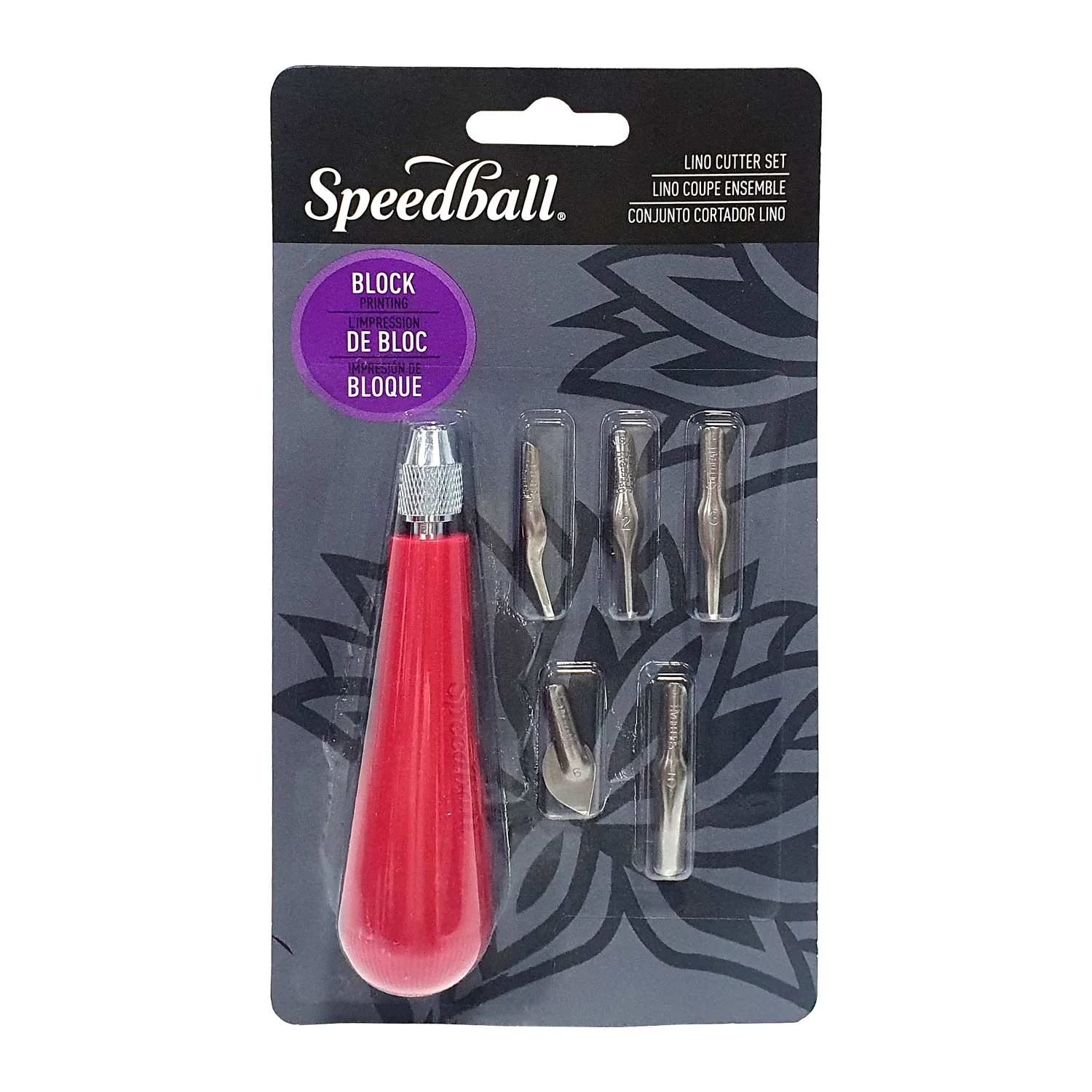 Set #1 de 5 gubias para linóleos Speedball en blister
