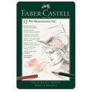 Lápices Faber-Castell Pitt Monochrome 12 pzas
