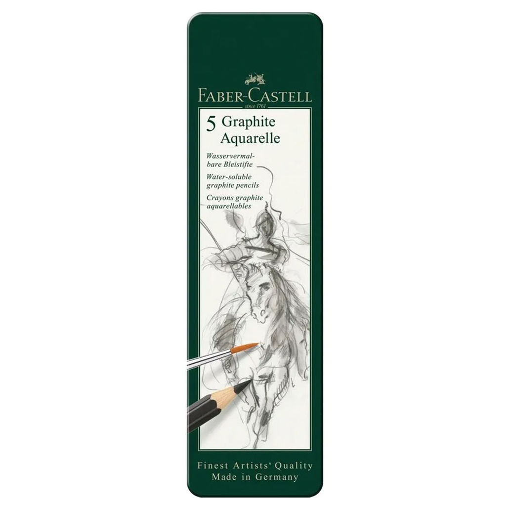 Lápices Grafito Acuarelable Faber-Castell (HB-2B-4B-6B-8B)