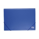 Carpeta Plástica con Elástico Adix Azul Oficio