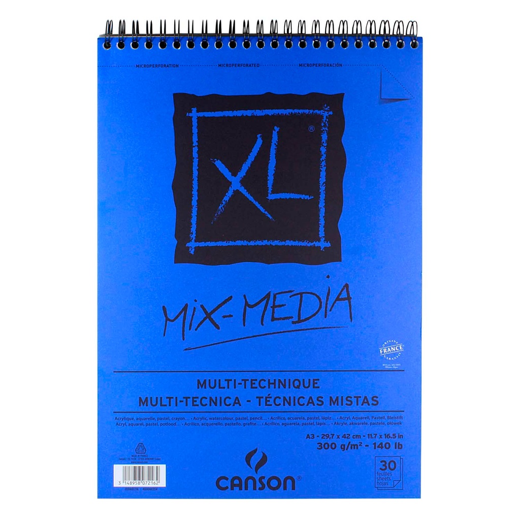 Croquera Canson XL Mix-Media 300gr A3 (29.7x42cm)