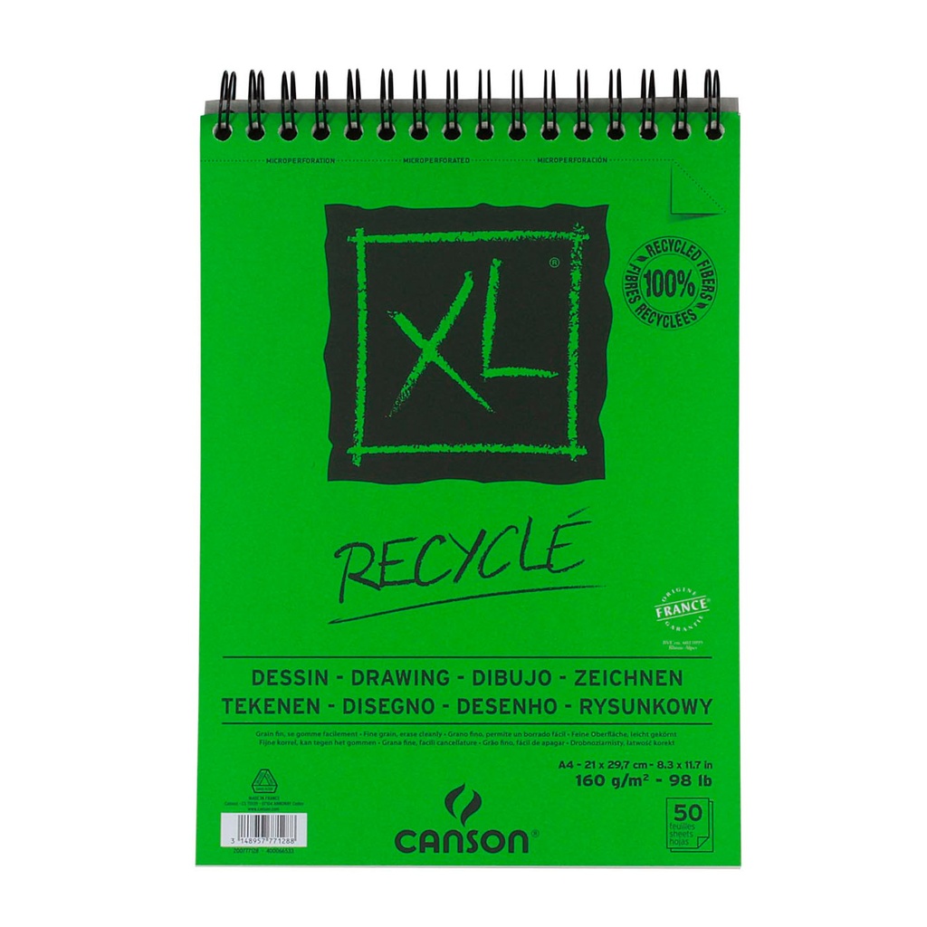 Croquera Canson XL Recycle 160gr A4 (21x29.7cm)