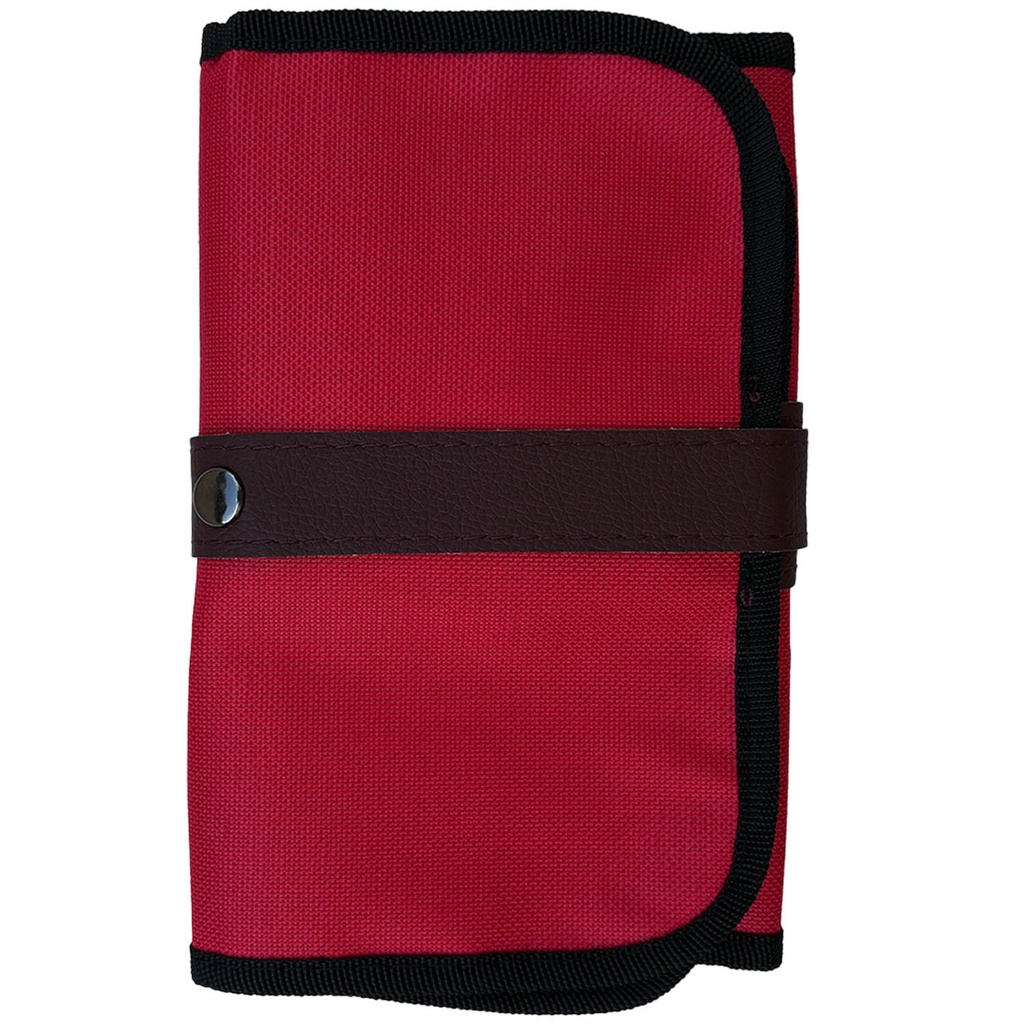 Estuche Enrollable Renart Con 36 Espacio Rojo borde Negro