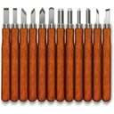 Gubias para Tallado Renart Set 12 pcs. con Caja Plástica