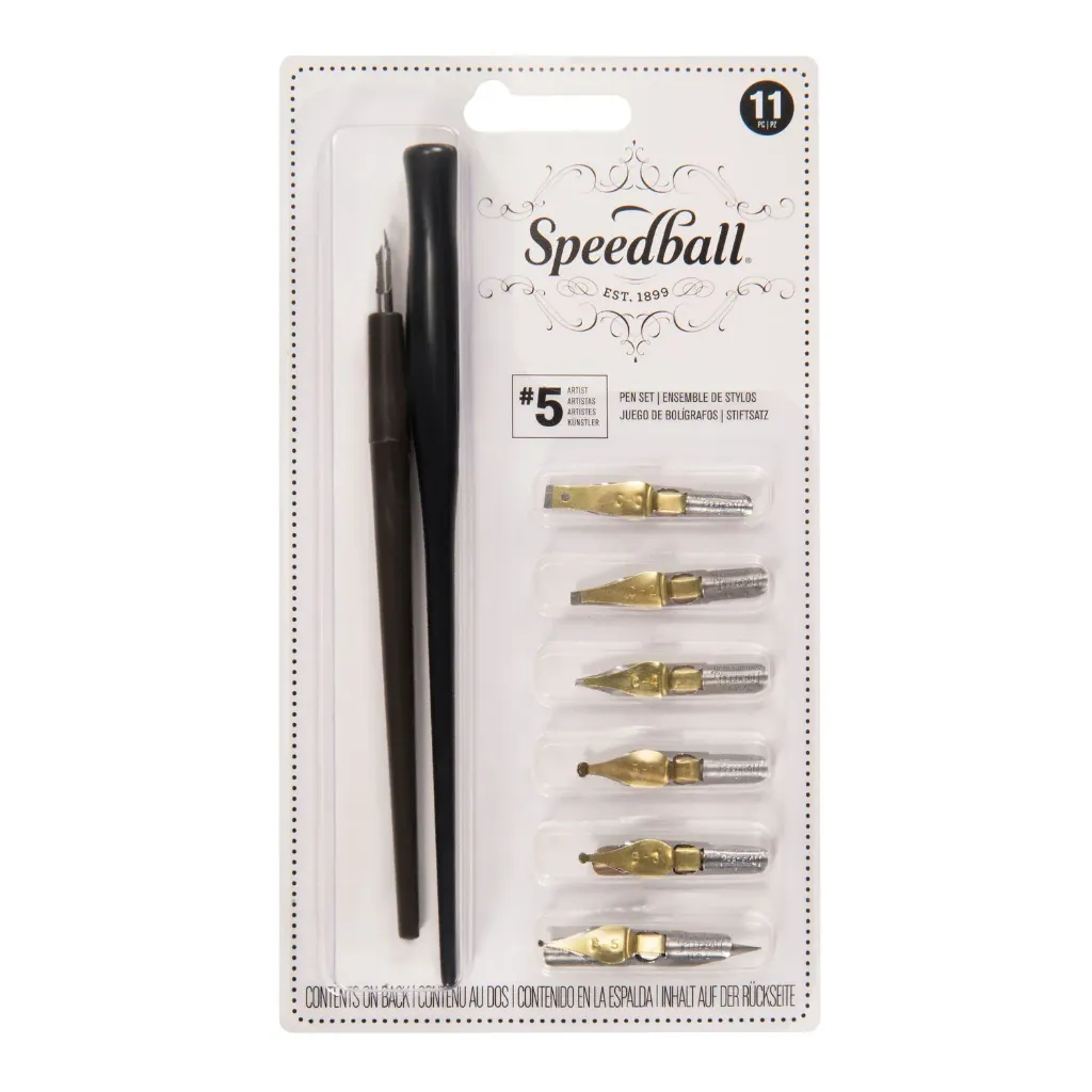Set Plumillas Speedball Caligráficas Mixtas #5 Artista