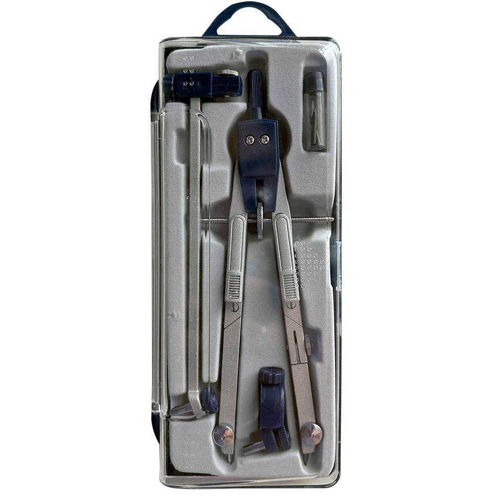 Compás de Precisión Metálico con Adaptador y Brazo Extensor