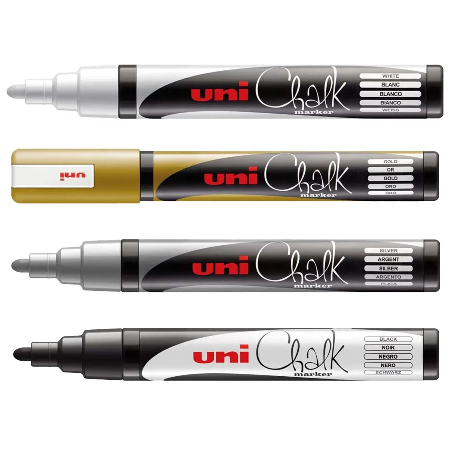 [186299] Marcador de Tiza Liquida Uni-Ball Uni Chalk 5M (Negro)