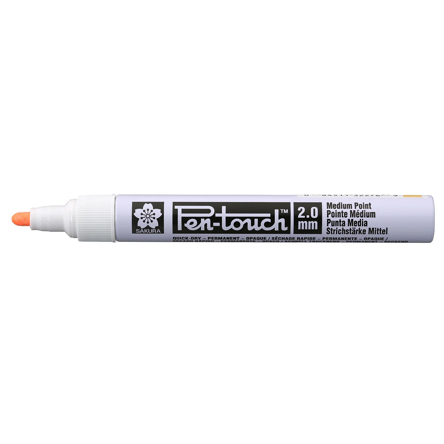 [XPFKA#305] Marcador Permanente Pen Touch Sakura Mediano 2.0mm (Naranja Fluorescente)
