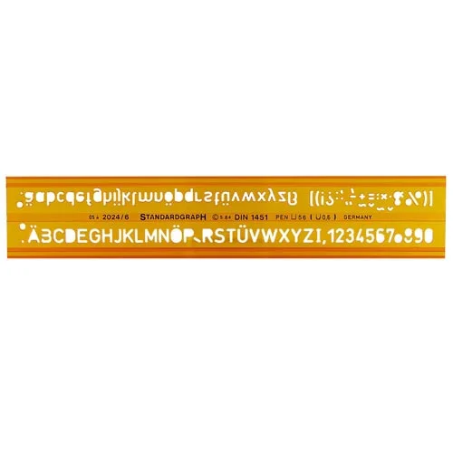 [2024/2] Normógrafo (Plantilla de Letras) Standardgraph (2mm)