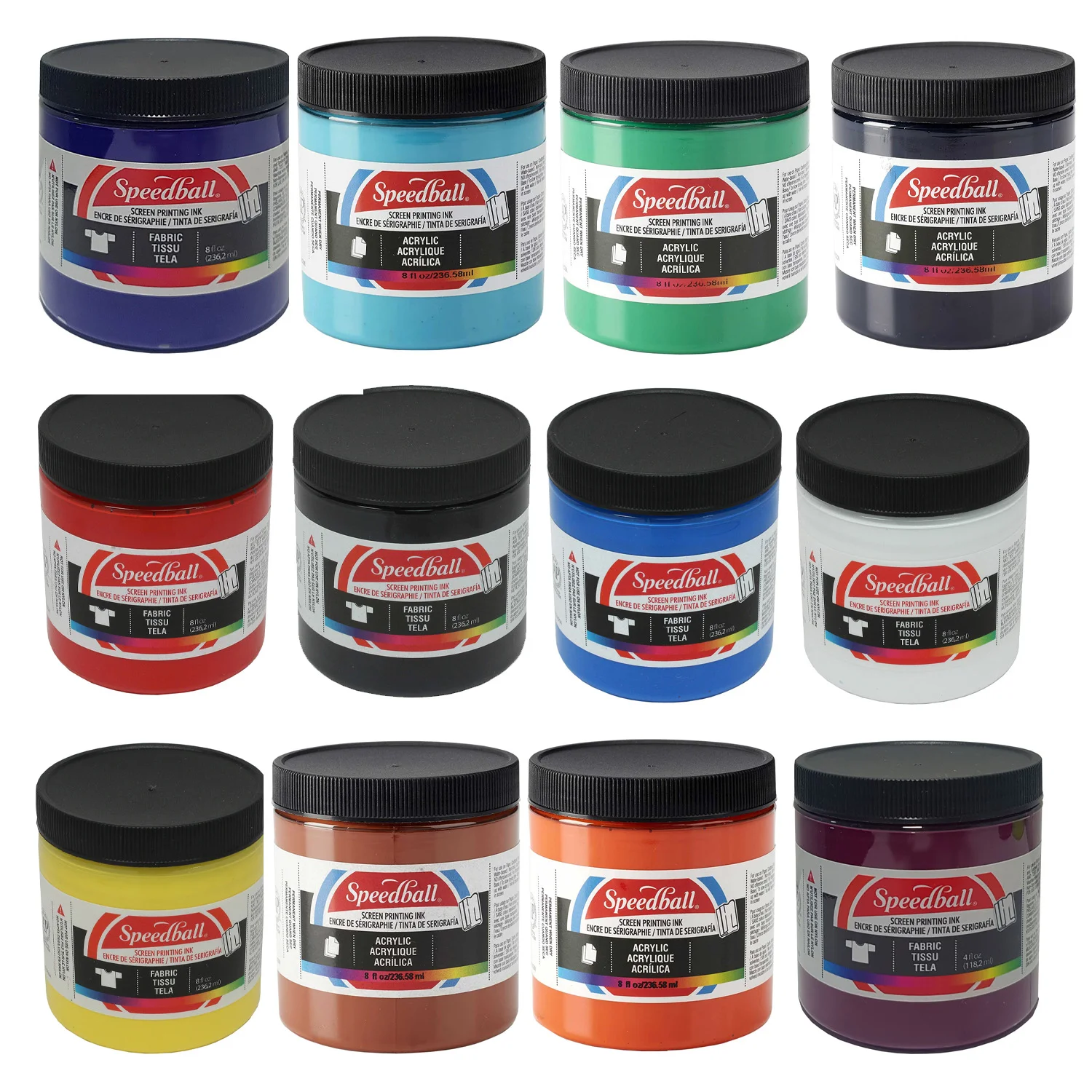 [4561] Pintura Serigráfica para TELA Speedball 236ml Varios Colores (Rojo)