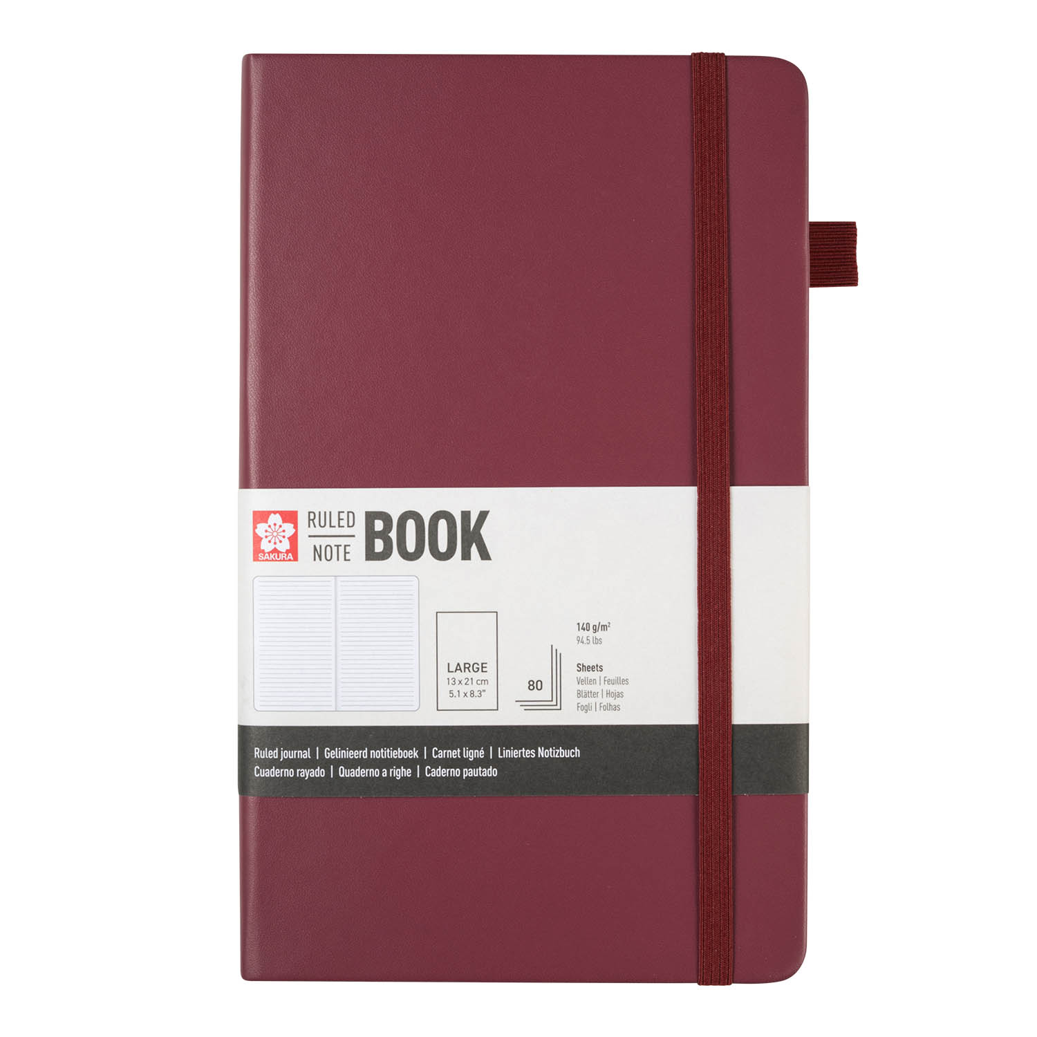 Libreta Sakura Hoja Crema con Lineas 13x21cm