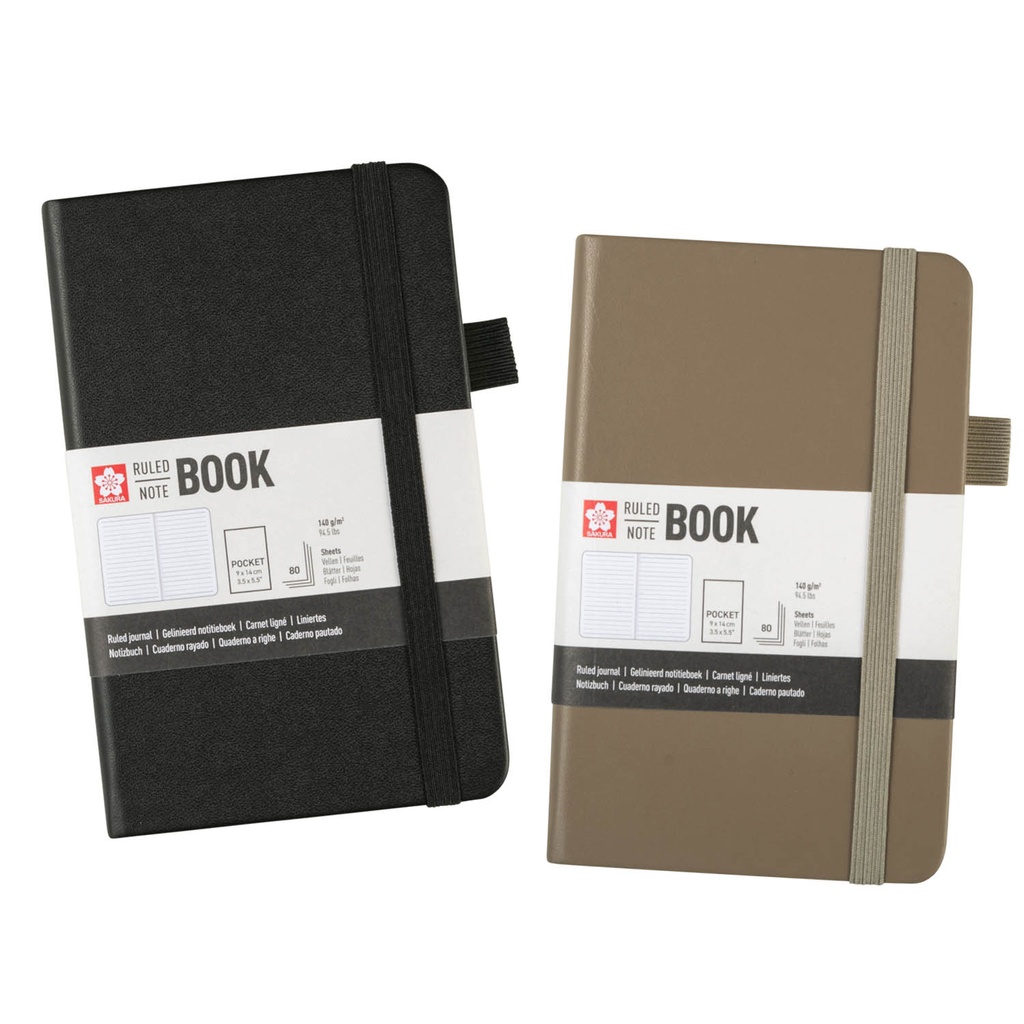 Libreta Sakura Hoja Crema con Lineas 9x14cm