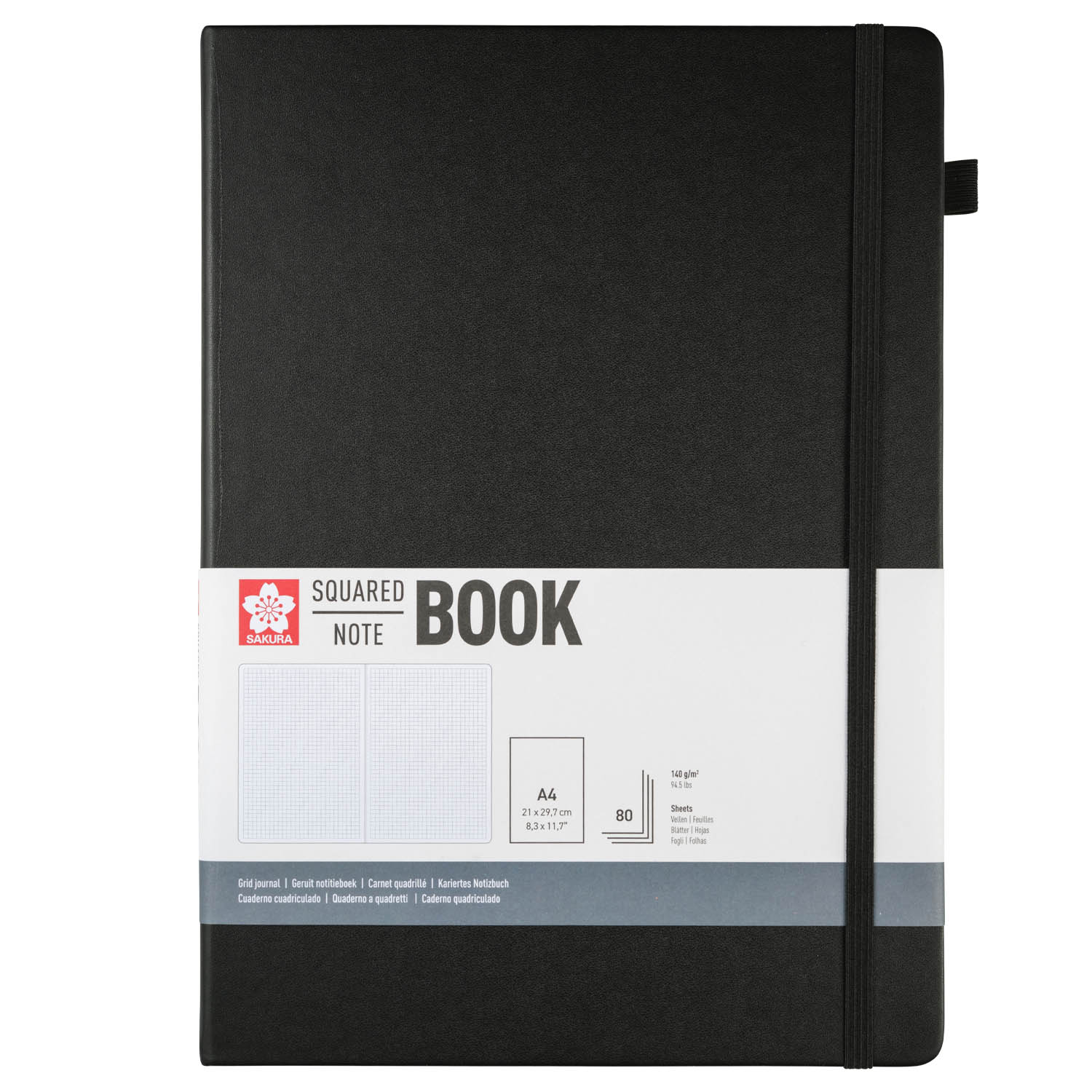 Libreta Sakura Hoja Crema con Cuadros 21x30cm