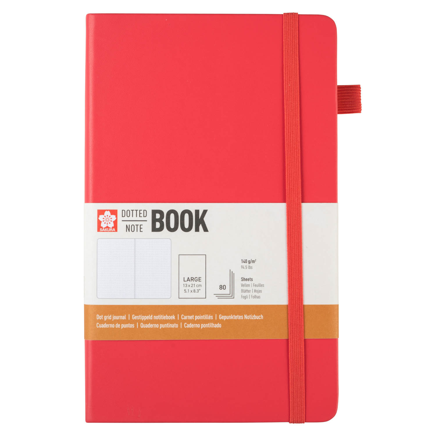 Libreta Sakura Hoja Crema con Puntos 13x21cm