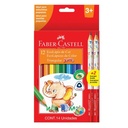 Lápices Faber-Castell Ecolápices Jumbo 12 Colores + 2 Grafitos