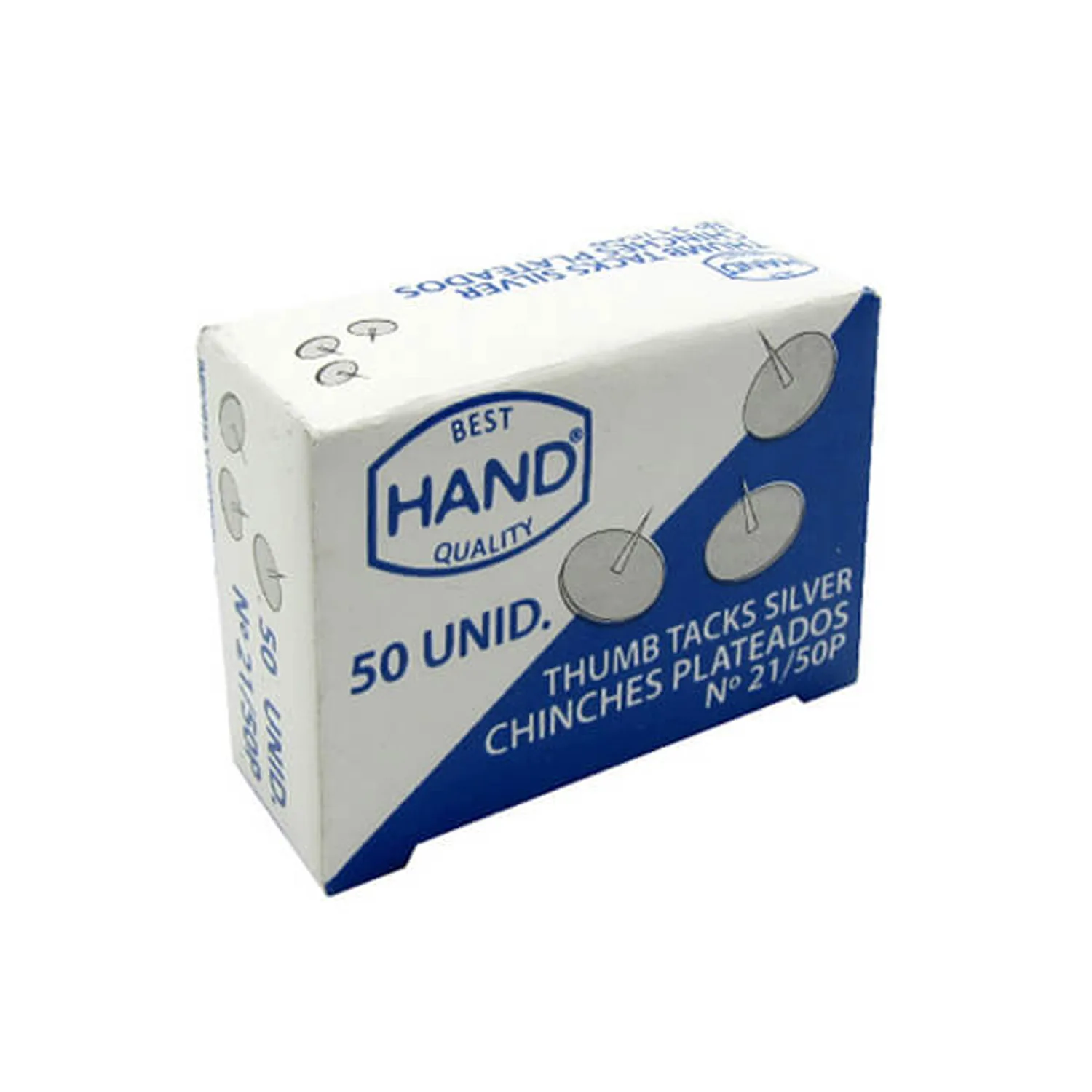 Chinches tipo Tachuela plateados (50ud)