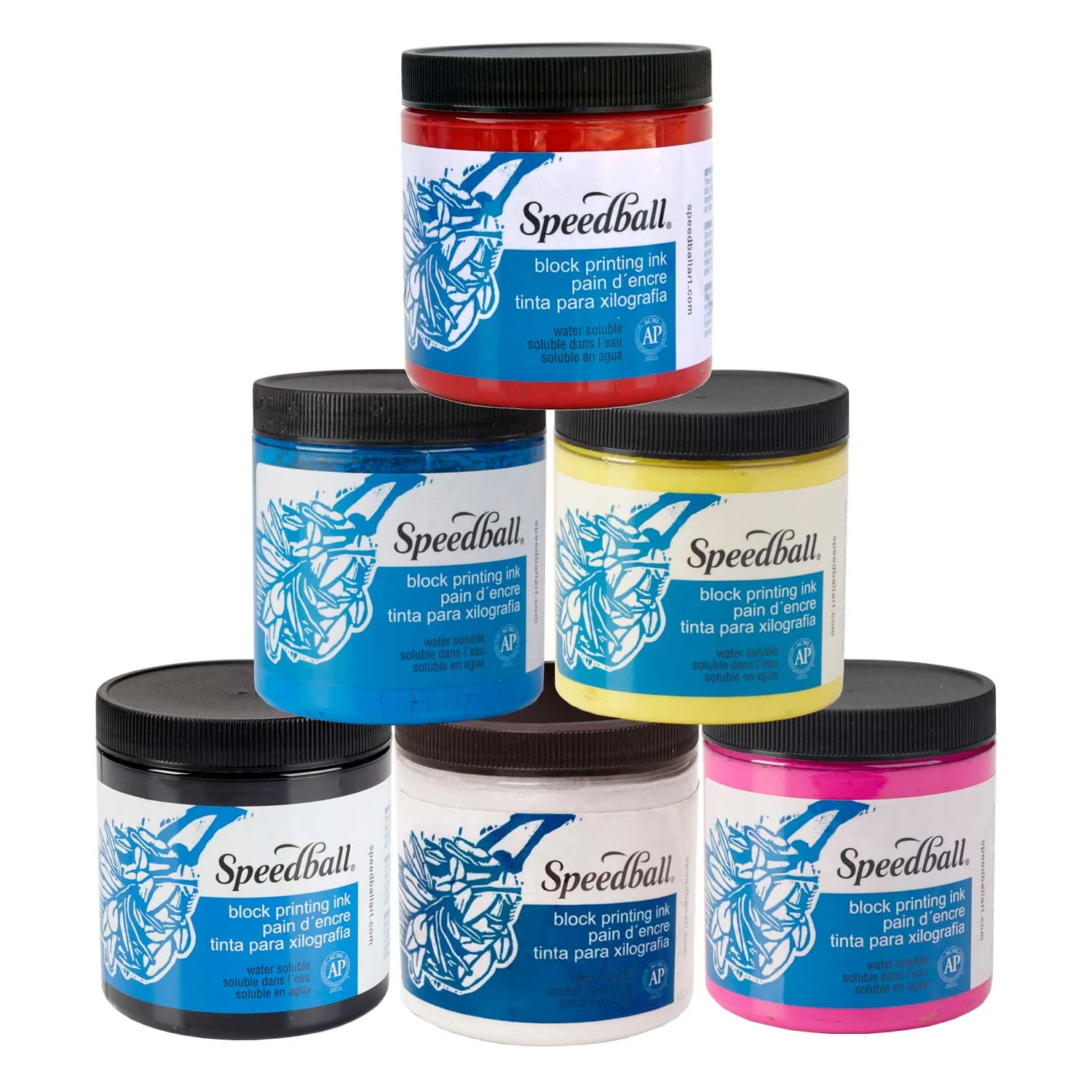 [3801] Tinta para Grabados Speedball 236ml Acrílica (Rojo)
