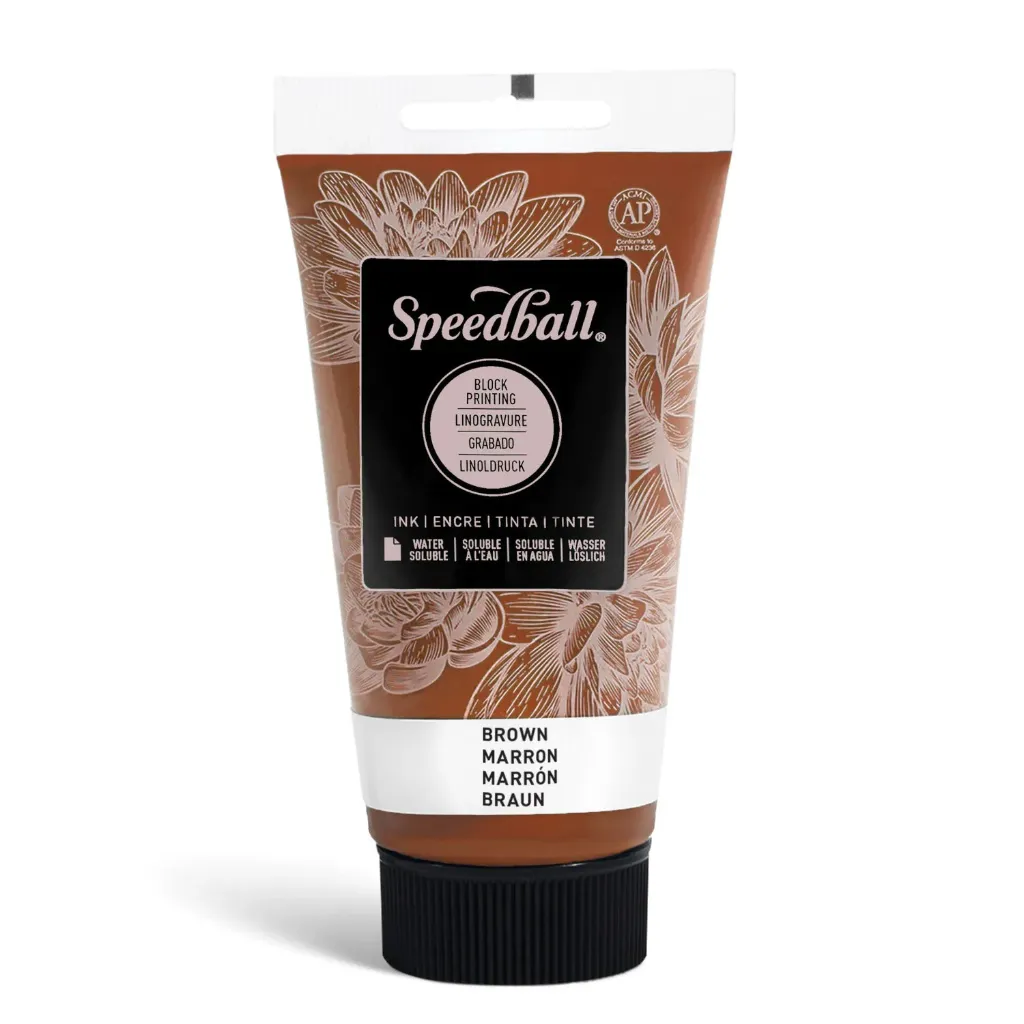 [3506] Tinta para Xilografía Speedball 75ml Acrílica (Café)