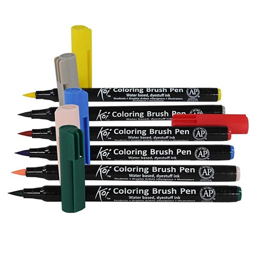 Plumones acuarelables punta pincel Koi Coloring Brush