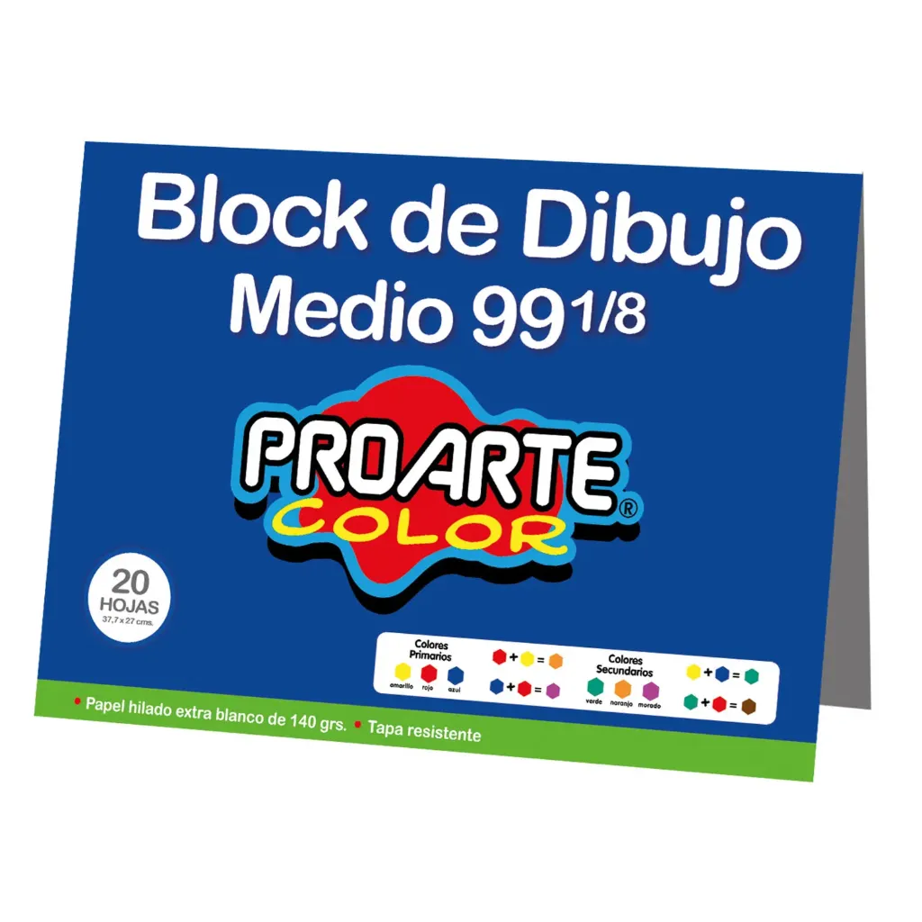 [13001-K] Block de Dibujo Proarte N°99 1/8 Pliego