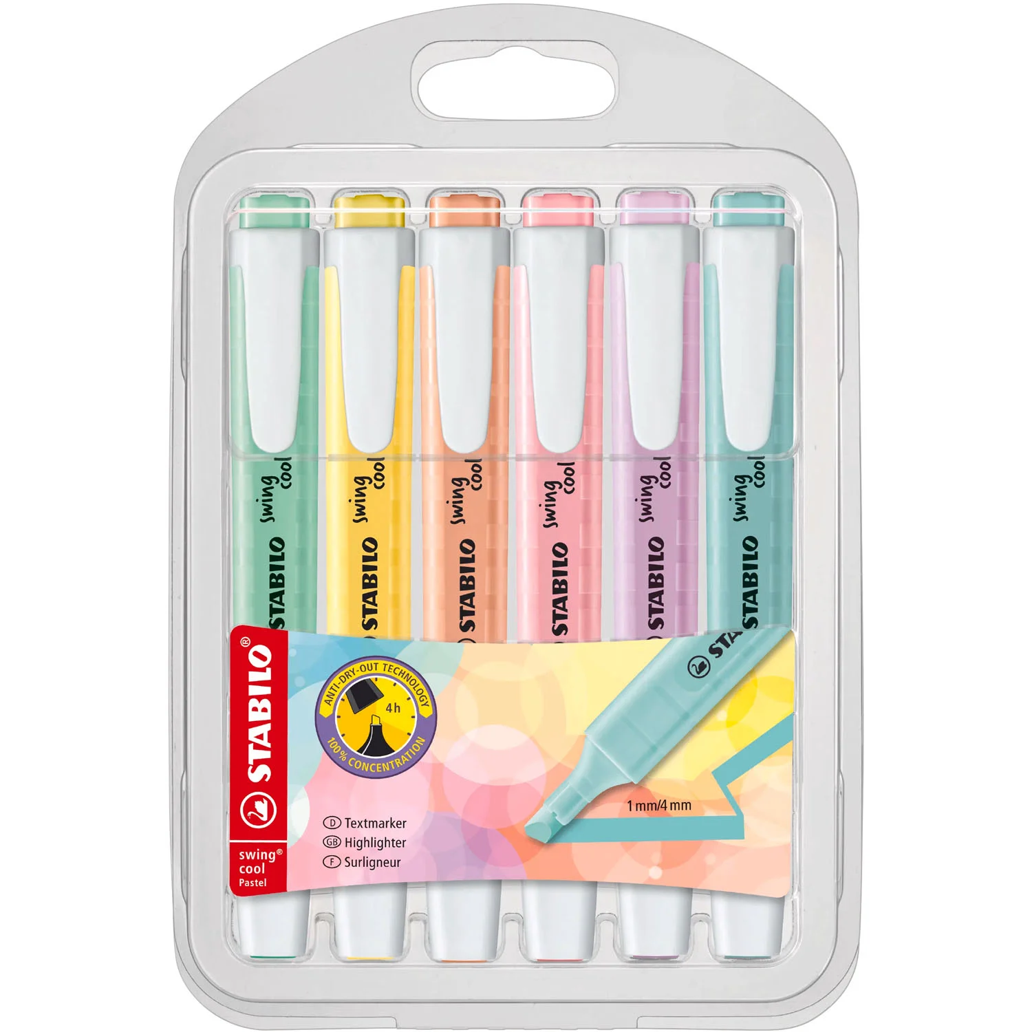 [SB1055] Set Destacadores Stabilo Swing Cool Pastel (6 uds)