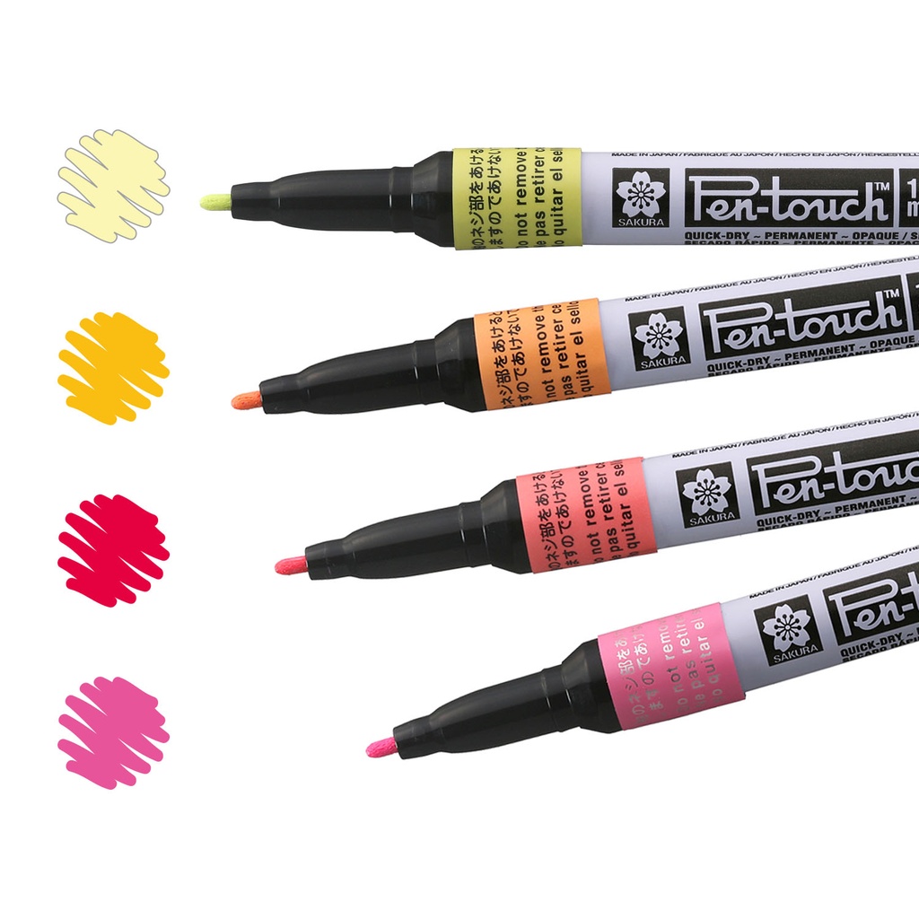 [XPMKA#305] Marcador Permanente Pen Touch Sakura Fino 1.0mm (Naranja Fluorescente)