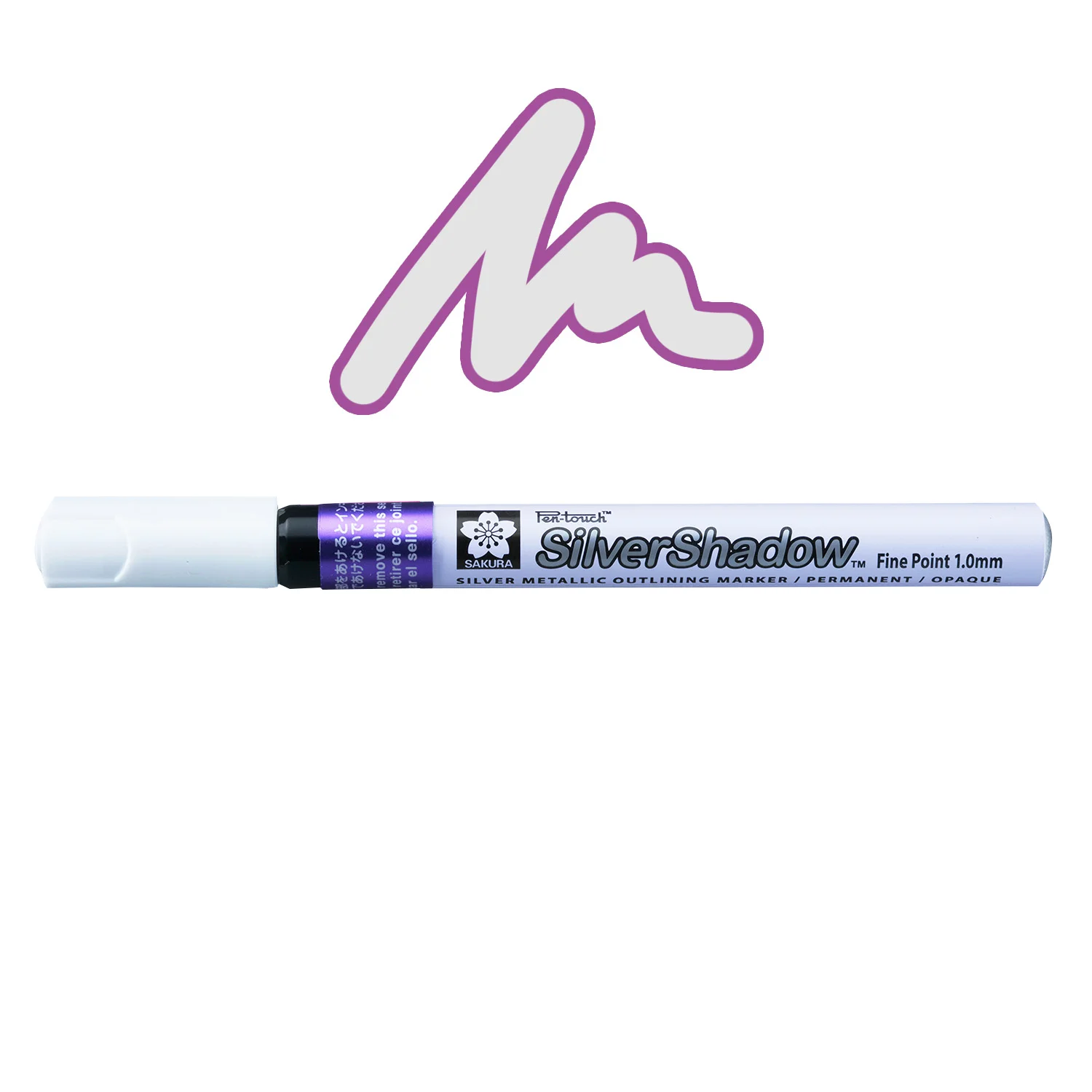 [XPMK-SS#24] Marcador Permanente Pen Touch Silver Shadow Sakura 1.0mm (Morado)