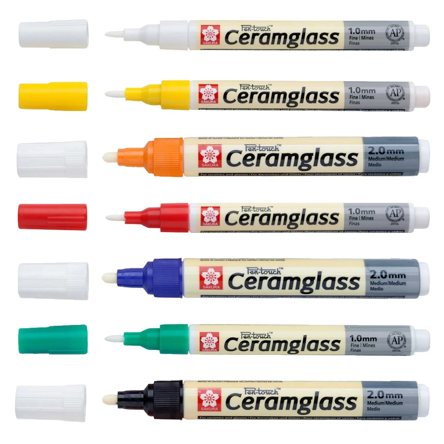[XCGK-F#19] Marcador para cerámica y vidrio Ceramglass Sakura 1.0mm (Rojo)