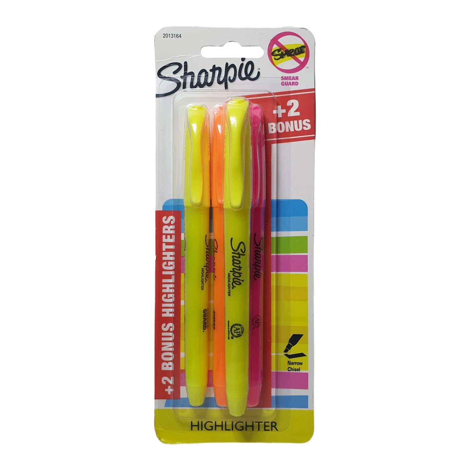[2013164] Set de destacadores Sharpie Pocket 4 uni (2 Amarillos+2(Rosado y Naranja).