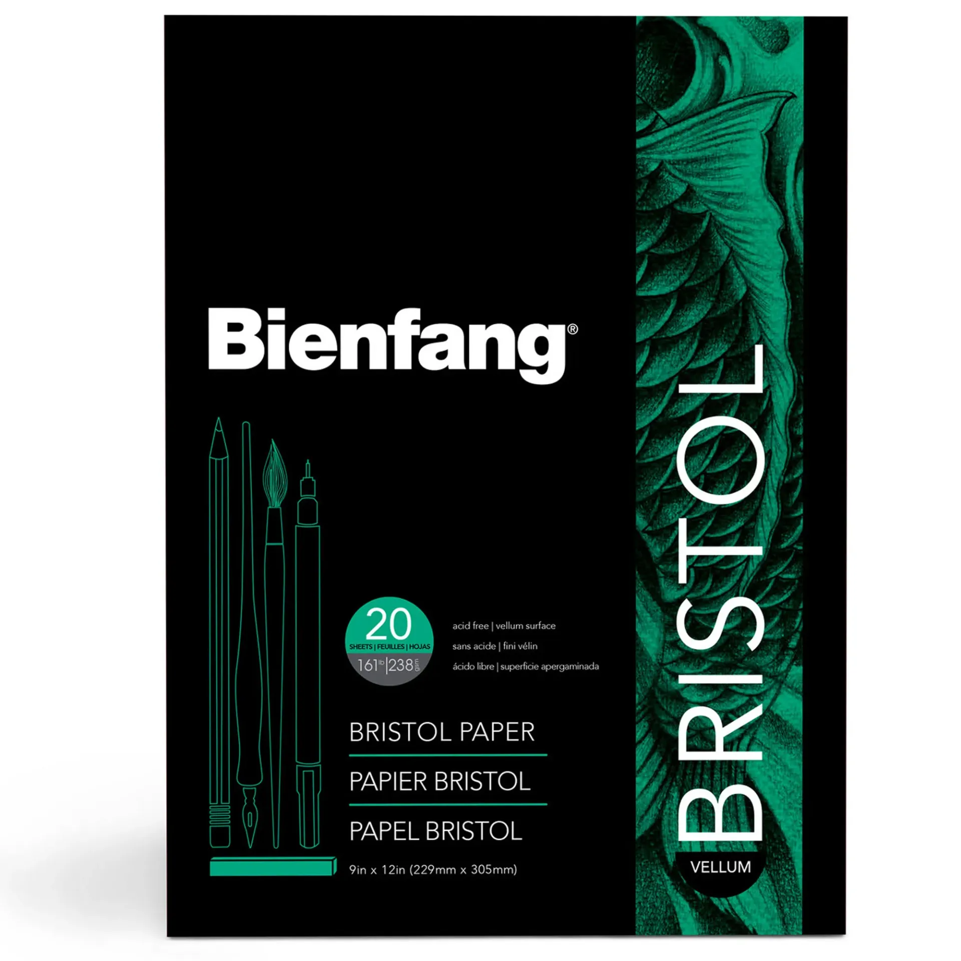 Block Bienfang Papel Bristol Normal 22x30cm 238gr. 20hj
