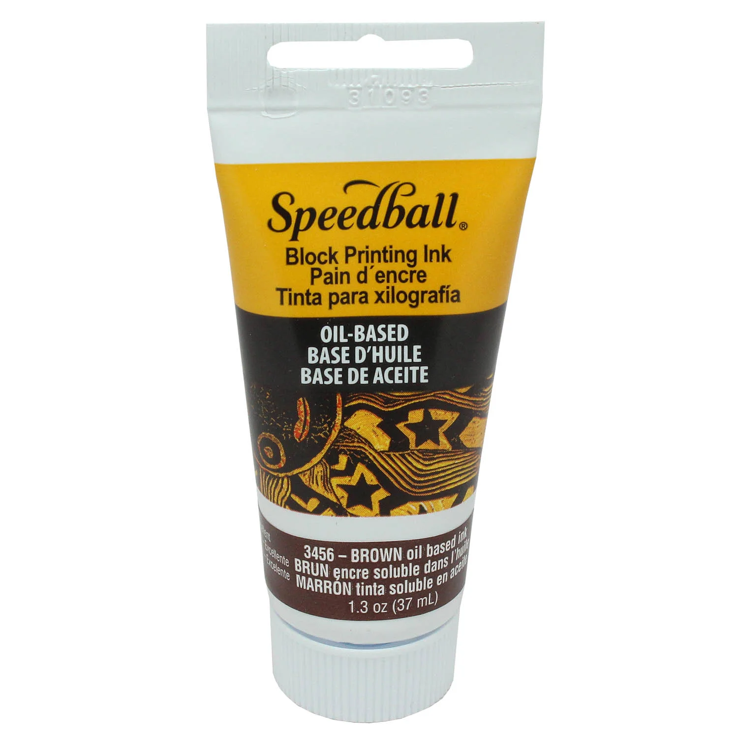 [3456] Tinta al óleo 37cc para impresión de Grabado Speedball (Café)