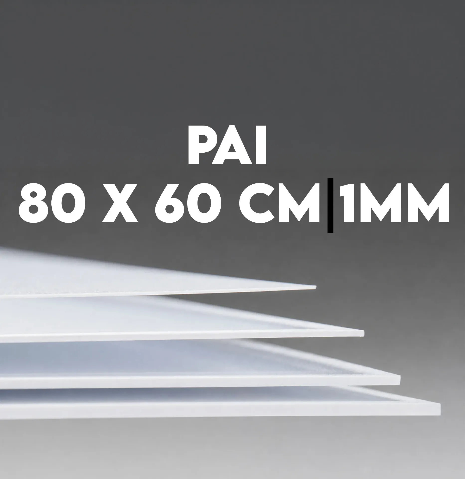 Mica PAI (Poliestireno de Alto Impacto) 80x60cm 1mm