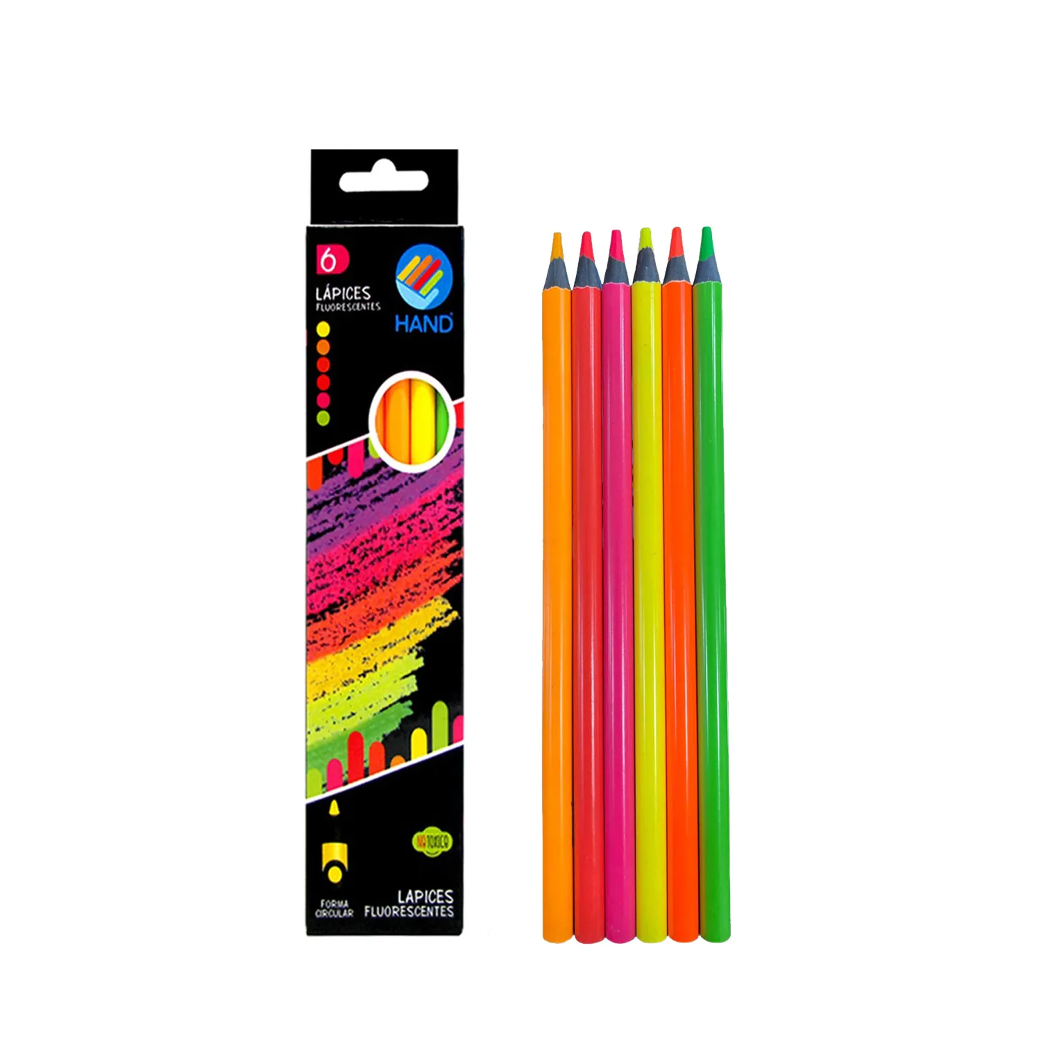 [1103] Set de lápices de colores Fluorescentes (6ud)