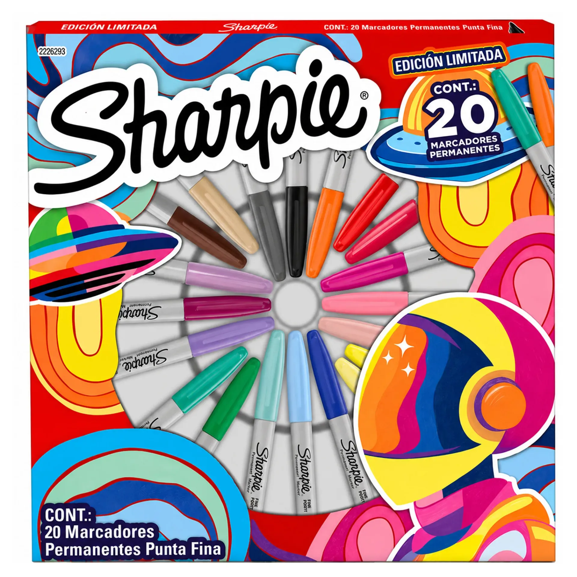 Marcador Sharpie Mini Pizza Box 20 ud