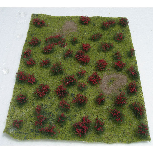 Lámina pradera florida roja 12x18cm