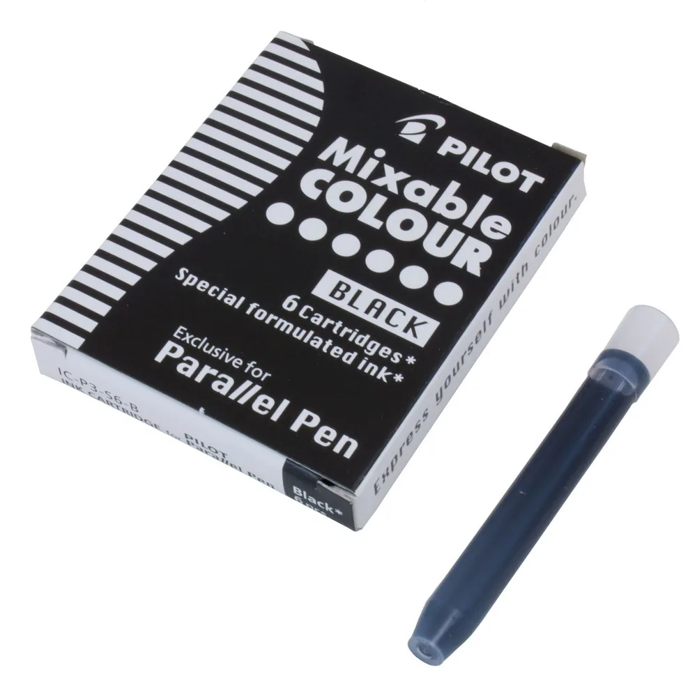 [ICP3S6B] Cartucho Pilot de Recarga para Pluma Parallel (6 Negros)