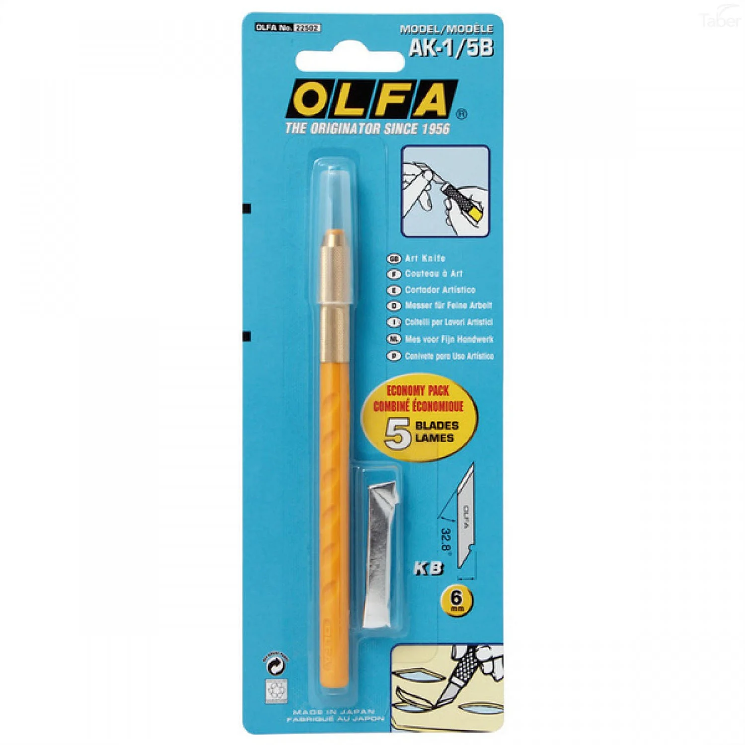 Cortador tipo Bisturí Olfa + 5 Repuestos