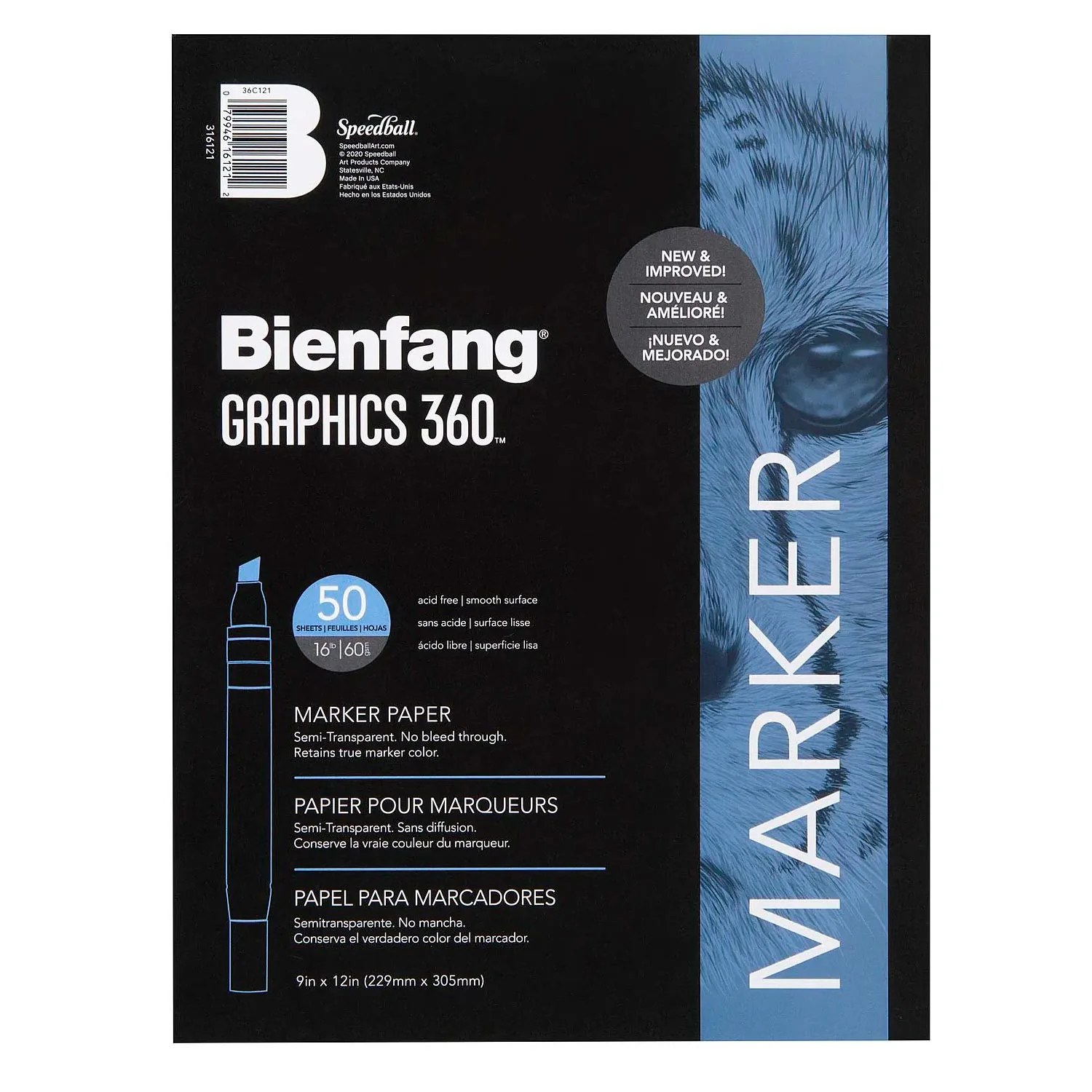 [316121] Block Bienfang Para Marcador Graphics 360 22x30cm 51gr. 50hj