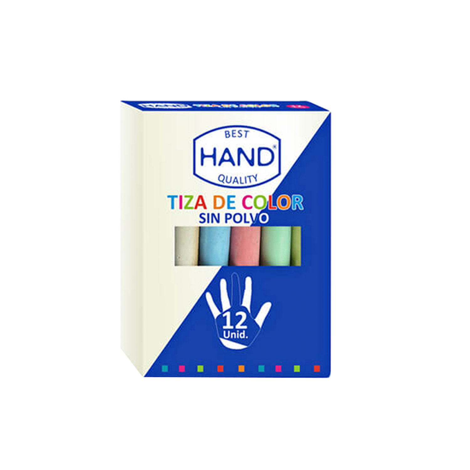 Tiza En Barra Hand Para Pizarras Negras (12ud)